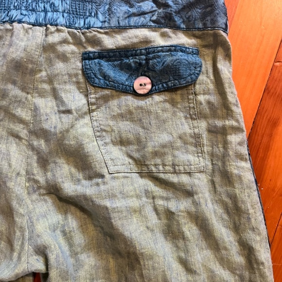 Soft Surroundings Linen Pants Contrast Piping size small - Picture 6 of 9